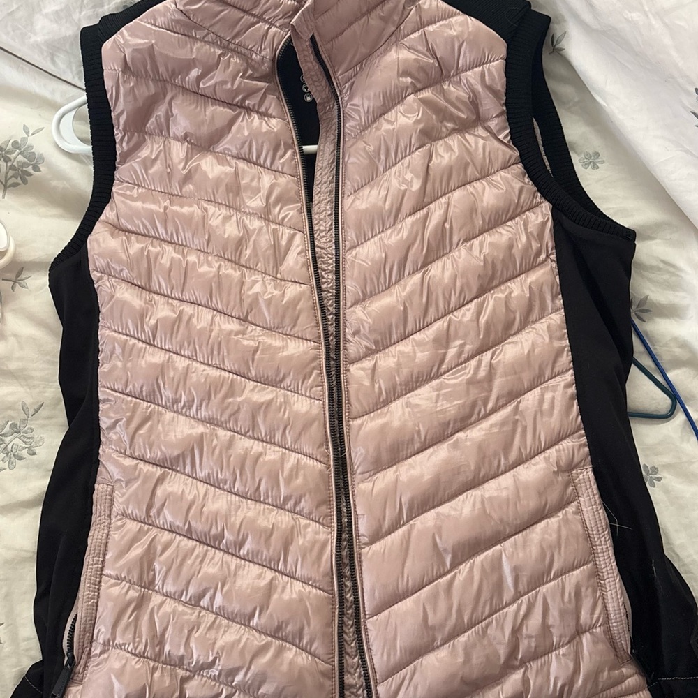 Calvin Klein Black and Pink Quilted Vest